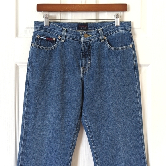 Tommy Hilfiger 2001 Y2K Vintage Medium Wash High Waisted Straight Leg Jeans 9/32 - Picture 2 of 16